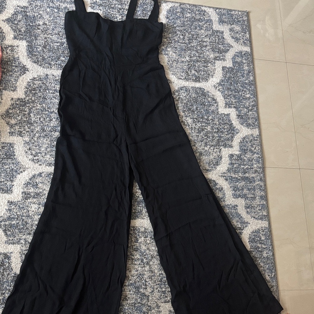 Reformation Black Wide-Leg Jumpsuit